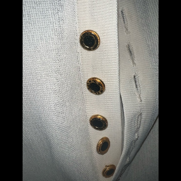 White CHANEL knit onesie romper bodysuit turtleneck sleeveless vintage not worn - Picture 12 of 12